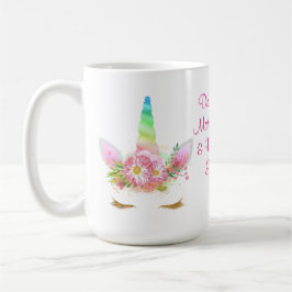 Trinkendes Morgen-magisches Regenbogen-Einhorn Kaffeetasse