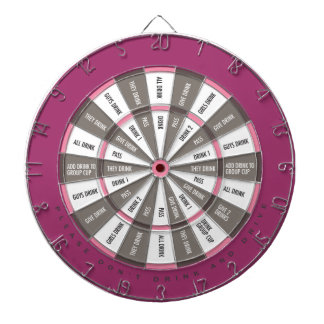 Trinkendes Spiel im Rosa und im Grau Dartscheibe