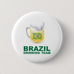 Trinkendes Team Brasiliens Button
