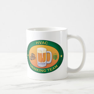 Trinkendes Team HVAC Kaffeetasse
