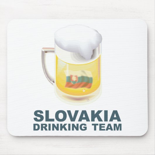 Trinkendes Team Slowakei Mousepad (Vorne)