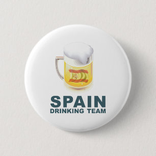Trinkendes Team Spaniens Button