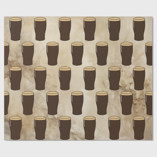 Trinker eines Pint irischen Stout-Bieres Geschenkpapier (Flach)