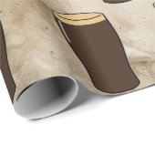 Trinker eines Pint irischen Stout-Bieres Geschenkpapier (Rolleneckpunkt)