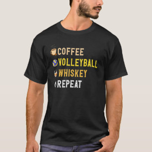 Trinker Liebhaber Lustiger Kaffee, Volleyball, Whi T-Shirt