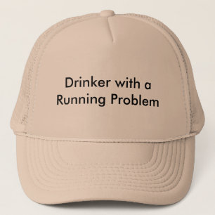 Trinker mit einem laufenden Problem Truckerkappe