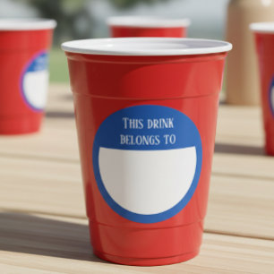 Trinketiketierer Name  Etiketten Party Runder Aufkleber