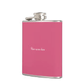 Trinkflasche aus rosa Vinyl Flachmann (Links)