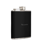 Trinkflasche aus schwarzem Vinyl Flachmann (Rechts)