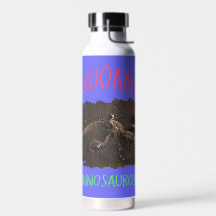 Trinkflasche Edelstahl lila Dino Rex Ausgrabung