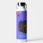 Trinkflasche Edelstahl lila Dino Rex Ausgrabung (Vorne)