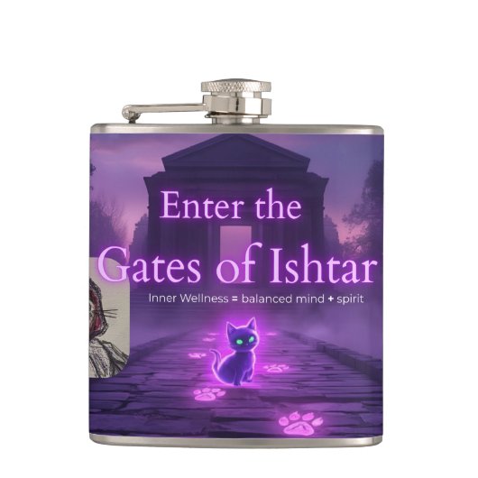 Trinkflasche Enter the Gates of Ishtar Flachmann (Vorderseite)