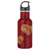 Trinkflasche klein Edelstahl Love & Peace  (Vorderseite)