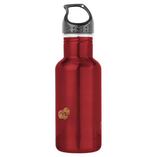 Trinkflasche klein Edelstahl Love & Peace (Rückseite)