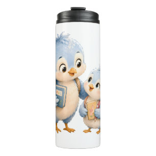Trinkflasche Little Blue Birds Thermosbecher