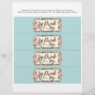 Trinkflasche ME - Alice im Wunderland trinken Flyer