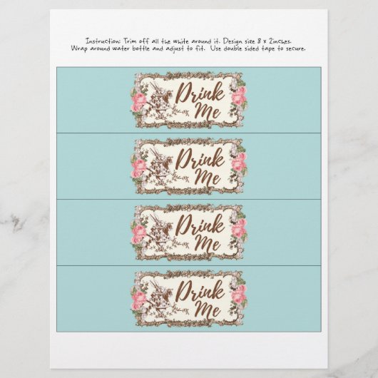 Trinkflasche ME - Alice im Wunderland trinken Flyer (Vorne)