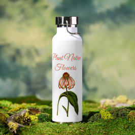 Trinkflasche mit einheimischen Blumen