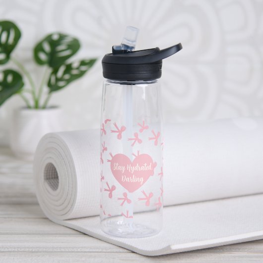 Trinkflasche mit rosa Schleife (Yoga (gedreht))