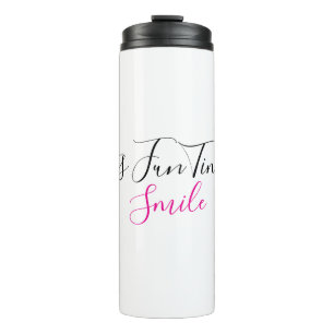 Trinkflasche Spaß Zeit Lächeln Kunst Design    Thermosbecher