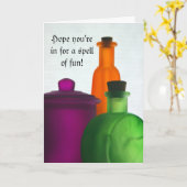 Trinkflaschen Halloween-Karte Karte (Gelbe Blume)