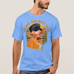 Trinkgas nicht Milch Vegane vegetarische Pflanze D T-Shirt