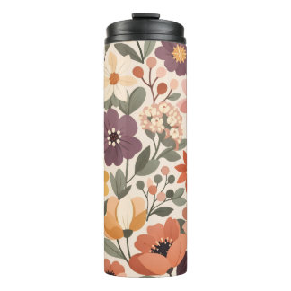 Trinkgefäße mit Vintage-Blumenmusterdruck Thermosbecher