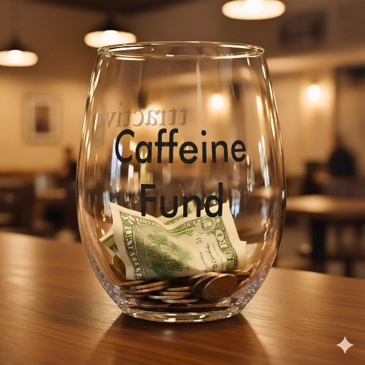 Trinkgeld-Kaffeebar für Kaffeehaus oder Café Weinglas Ohne Stiel