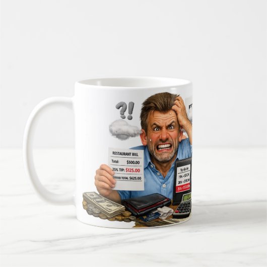 Trinkgeld-Schreck Kaffeetasse (Links)