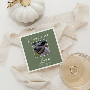 Trinkgeld Übernimmt Pet-Foto-Kalligrafie-Hochzeit Serviette