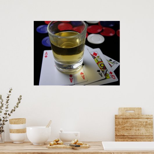 Trinkgeld und Glücksspielplakat Poster (Küche)