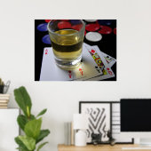 Trinkgeld und Glücksspielplakat Poster (Heimbüro)