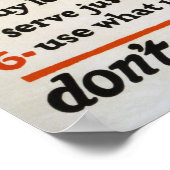 Trinkgelder Poster (Ecke)