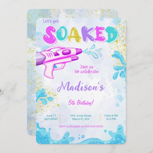 Trinkgelder zum Geburtstag Einladung (Vorne/Hinten)