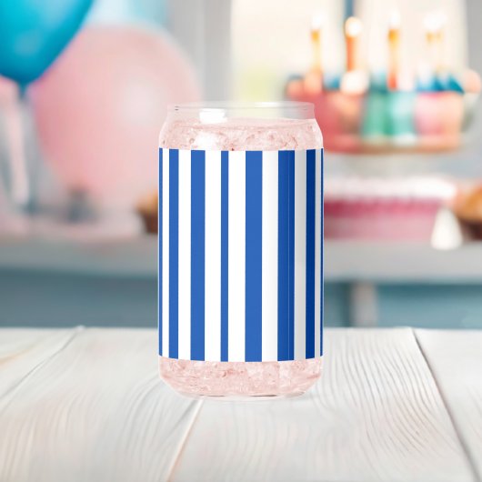 Trinkgeschirr-Set Blau & Weiß gestreift Dosenglas (Insitu (Baby Party))