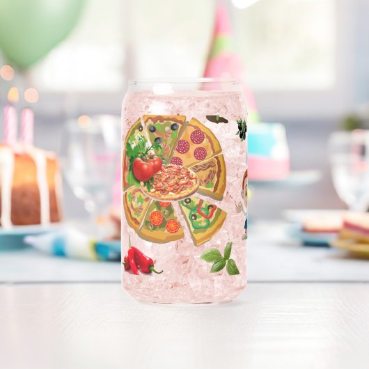 Trinkgeschirr-Set Pizza-Zeit Dosenglas (Insitu (Geburtstag))