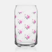 Trinkgeschirr-Set Rosa Rose Schmetterling Dosenglas (Vorderseite)