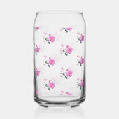 Trinkgeschirr-Set Rosa Rose Schmetterling Dosenglas (Rückseite)