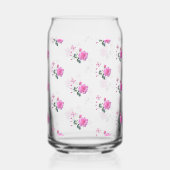 Trinkgeschirr-Set Rosa Rose Schmetterling Dosenglas (Links)