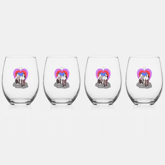 Trinkgeschirr-Set Weinglas Ohne Stiel (Vorderseite)