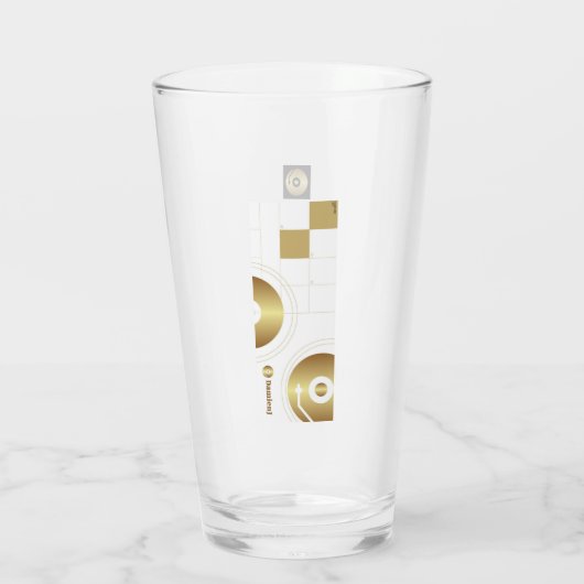 Trinkglas DamienJ-Logo Glas (Rückseite)