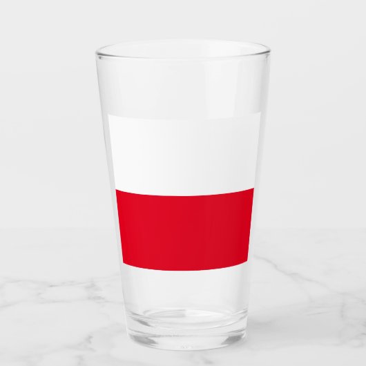 Trinkglas der polnischen Flagge Glas (Vorderseite)