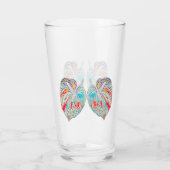 Trinkglas mit bearbeitetem Anthurium Glas (Rückseite)
