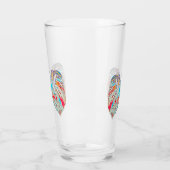 Trinkglas mit bearbeitetem Anthurium Glas (Links)