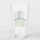Trinkglas mit blauer Krone Conure Glas (Rückseite)