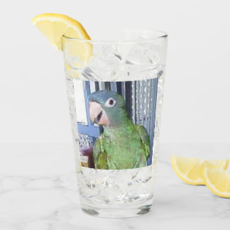 Trinkglas mit blauer Krone Conure Glas