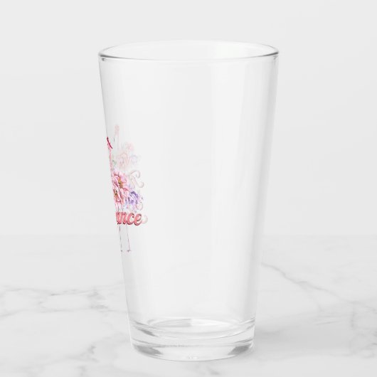 Trinkglas mit Flamingos Glas (Rechts)