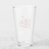 Trinkglas mit Flamingos Glas (Vorderseite)