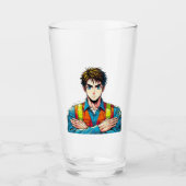 Trinkglas mit Manga-Sicherheitsfachmann Glas (Vorderseite)