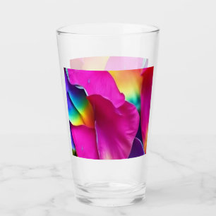 Trinkglas - Rainbow-Rose-Petalen Glas